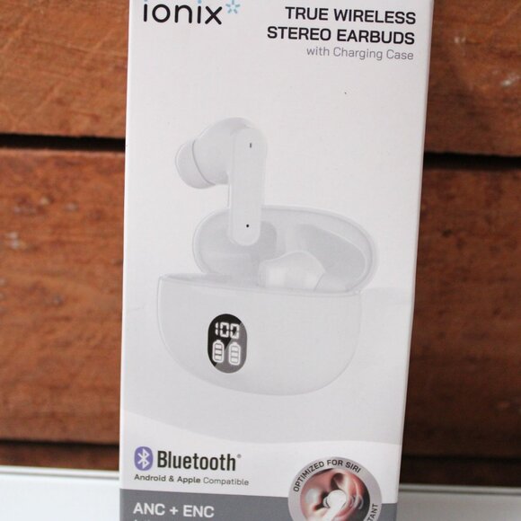 Ionix True Wireless Bluetooth Earbuds ANC+ENC Noise Cancelling with Case White - Picture 3 of 5